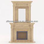 double-layer stone fireplace surround