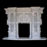stone marble fireplace mantel