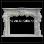 Elegent Natural Indoor Freestanding Marble Fireplace Mantel