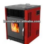 CE approved Red Mini Durable High-efficient Biomass Pellet Stove with automatic cleaning system