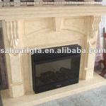beige marble fireplace, different design marble fireplace