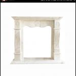 natural marble fireplace