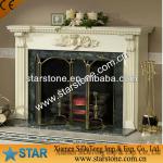 stone fireplace with unique design
