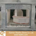 guangxi white marble carving fireplace