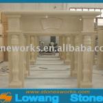 beige marble fireplace for home decoration-LW0137