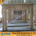 Professional Carving granite fireplace
