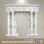 marble fireplace design VFM-002A