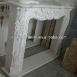 white marble fireplace