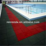 Environmental rubber flooring brick