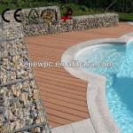 wood grain groove wood plastic composite flooring hollow outdoor WPC decking flooring