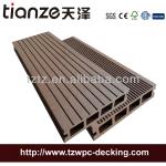 Tianze WPC brown FSC/CE/SGS Hollow plastic composite decking floor 140x25mm-TZD-140H25B