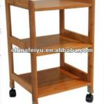 fashion bamboo bedstand with four wheels living furnitureFY-B1001