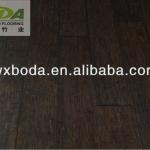 Hand scraped heavy bamboo wood flooring with black brick color