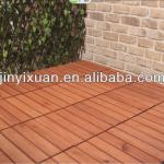 Indoor / outdoor garden Fir wood Interlocking Tiles / Wood Decking Floor With False Floor
