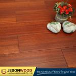Pre-finished Okan solid flooring (Teak color)