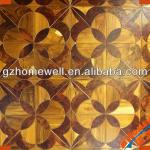 luxury burl and teak wood parquet Flooring-