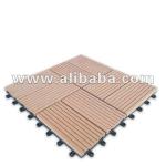 InnoDeck Composite wood decking flooring Interlocking DIY Tile (Brown)-ILR2ST