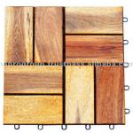 Wooden deck floor tiles