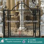 Square Top Entry Exterior Wrought Iron Door-QF-Alice-IR002