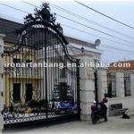 decorative european villa wrought iron gate and fence g-0033