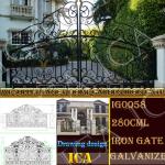 Modern design and very popular wrought iron gate for outside,garden gate, home iron gate IG0058
