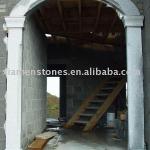 stone gate pillars with white color-Srs-SGT008