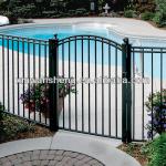 new style and good qualitity wrought iron pool gate design