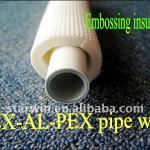 Embossing PEF insulated pipe with pex al pex