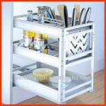 Kitchen Cabinet 3 layers Pull Out Aluminium Basket With Chopstick Rack WF-LGS025-WF-LGS025