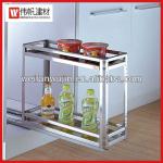 Stainless Steel Kitchen Two-layer Soft-closing Drawer BasketWF-N1076