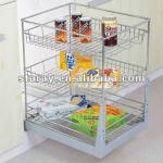 HPJ602 Kitchen Cabinet 3 Tier Drawer Organizer Basket