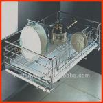 K5Superior Soft-closing Slide Wire Kitchen Four Side Bowl &amp;Plate Drawing Basket Storage WF-SPTJ007T