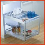 Kitchen Cabinet 2 layer Aluminium Multi-funchional Storage Basket With Chopstick Rack WF-N1058