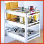Kitchen Cabinet Aluminium Multi-funchional Pull Out Basket With Chopstick Rack WF-LGS025W