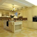 Luxury Solid Wood Kitchen Cabinet (AGK-001)