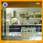 Blue laquer color modern wooden kitchen cabinet