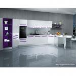 Modern White and Purple Lacquer Kitchen Cabinet with MDF Door Core