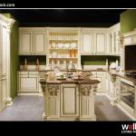 Irregular shaker style maple kitchen cabinet