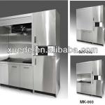wonderful and combined stainless steel kitchen cabinet