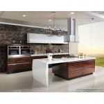 High Gloss Wood Veneer Lacquer Kitchen Cabinet-OP13-285