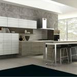 Modern Simple Gray Streak PVC Thermal Foil Kitchen Cabinet