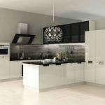 Modern White PVC Thermal Foil Wood Kitchen Cabinet