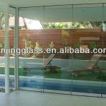 8.38 MM CE certification laminated glass bi-fold door