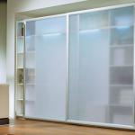 aluminum interior cabinet sliding door frosted glass