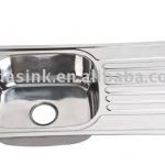 Single drainboard stainless steel kitchen sink