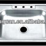 above counter single bowl stainless steel kitchen sink