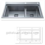 3D HIDDEN HANDMADE Stainless Steel Sink 8868D kitchen sink