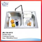 Big double bowl cheap kitchen sinks-JBL-156-6312
