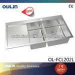 OULIN new arrival Handmade kitchen sinks stainless steel OL-FCL202L-OL-FCL202L