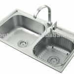 stainless steel sink with two bowls stainless steel kitchen sink with drainer-Ot-9403
